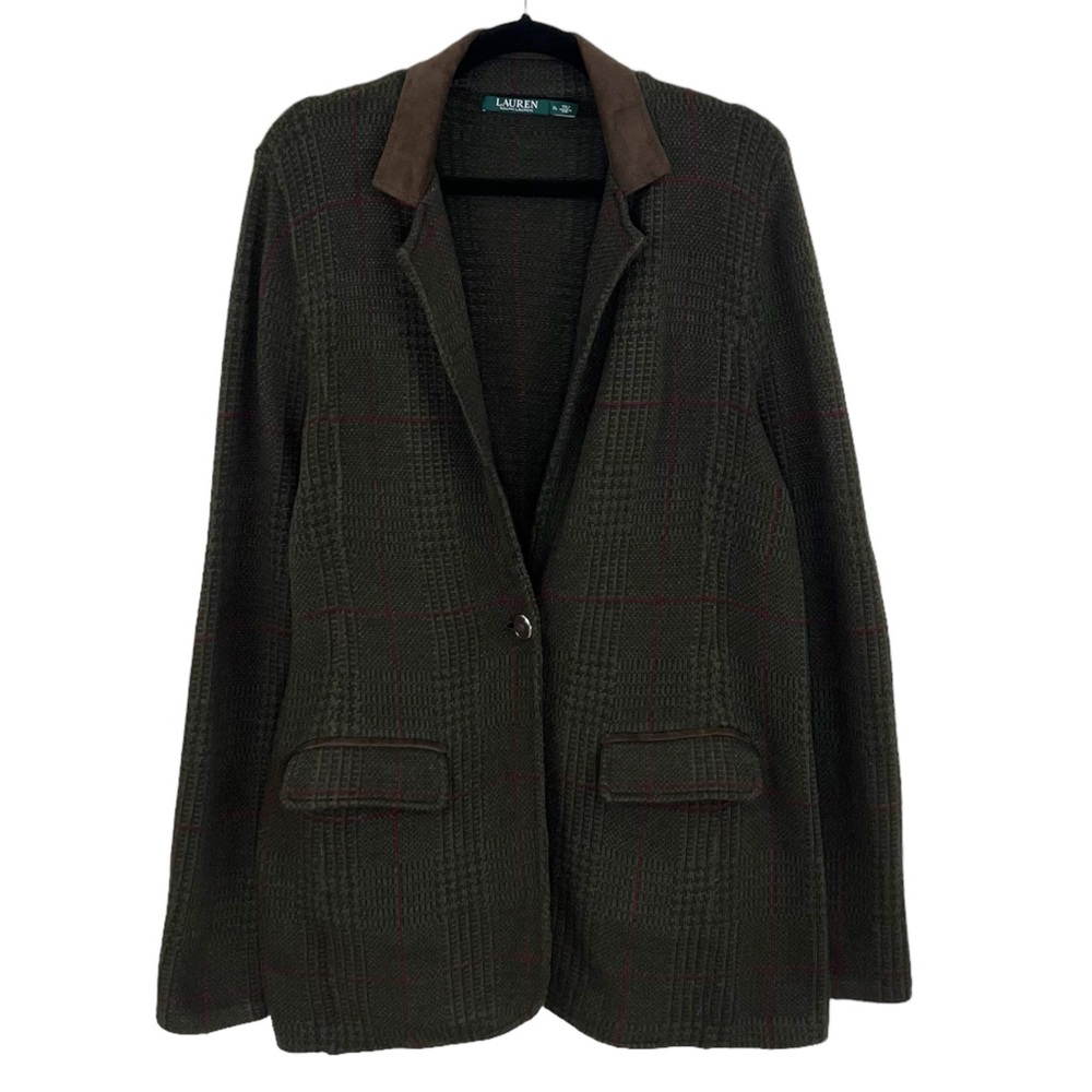 Lauren Ralph Lauren green Plaid Cardigan
